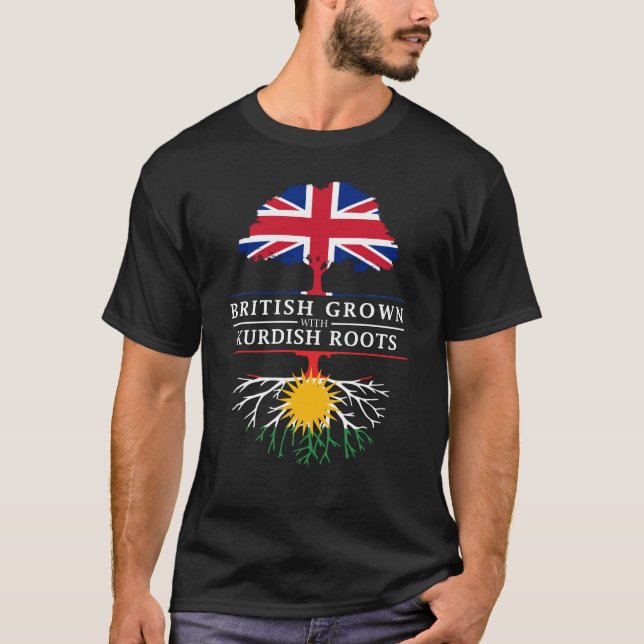 Camiseta Británicos crecidos con el Kurdistan kurdo   de (Anverso)