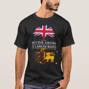 Camiseta Británicos crecidos con el Sri Lankan arraigan  