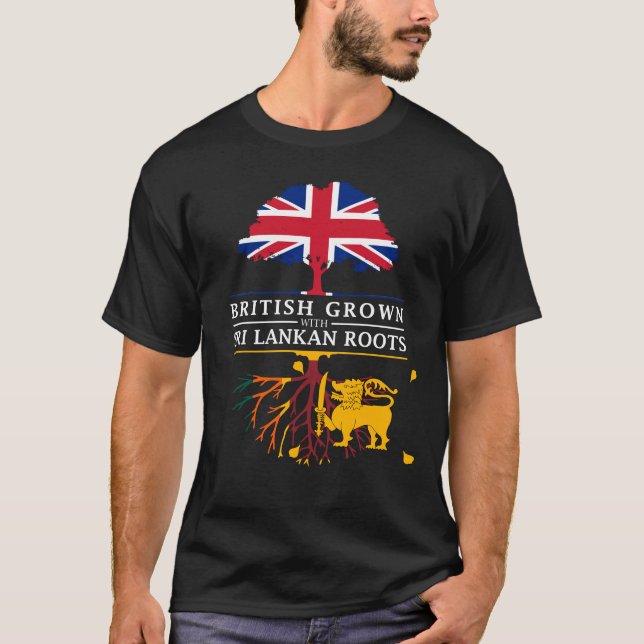 Camiseta Británicos crecidos con el Sri Lankan arraigan   (Anverso)