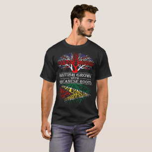 Camiseta Británicos crecidos con guyanés arraigan la