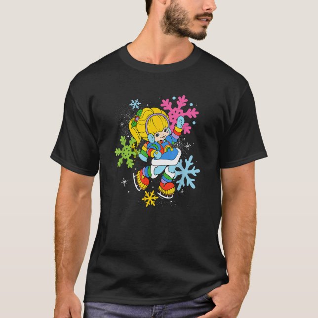 Camiseta Brite de Arcoíris Navidad Copos de Nieve Coloridos (Anverso)