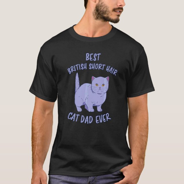 Camiseta Britis, padre de gato británico de papá bkh (Anverso)