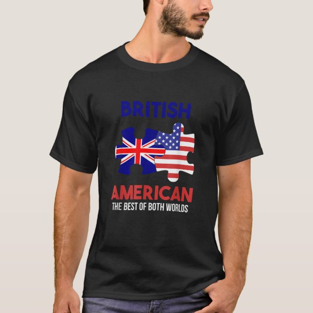 Camiseta British American England USA Pride Reino Unido (Anverso)