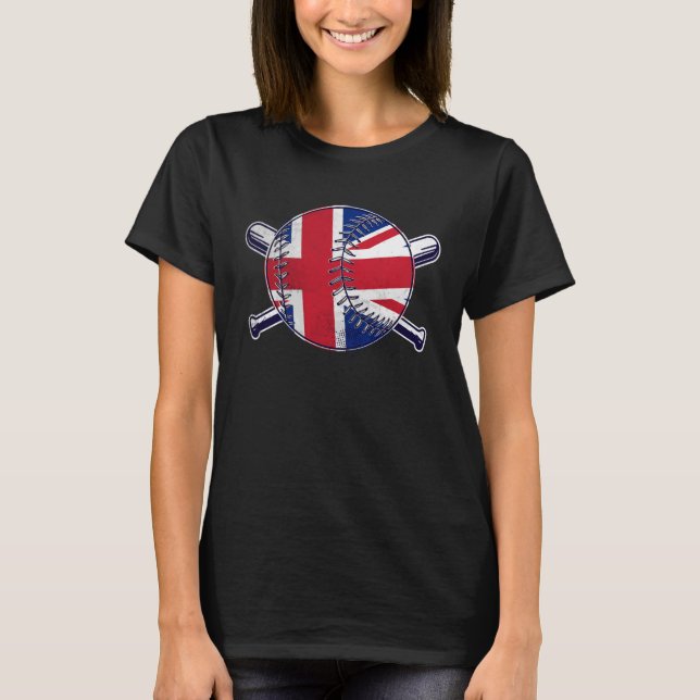 Camiseta British Baseball Sport United Kingdom Baseball Tea (Anverso)