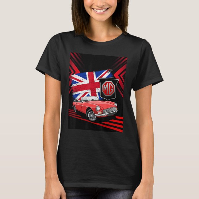 Camiseta British Classic Sports Car - MG MGB Convertible (Anverso)
