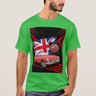 Camiseta British Classic Sports Car MG MGB Convertible fami