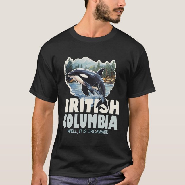Camiseta British Columbia Canada Orca Souvenir (Anverso)