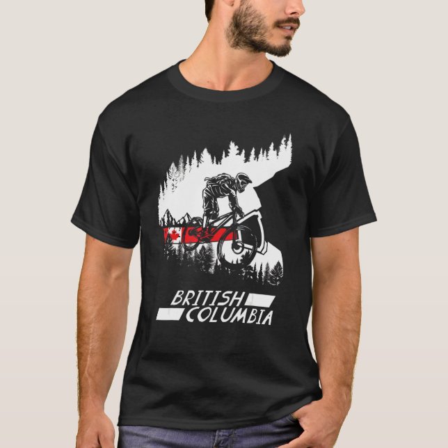 Camiseta British Columbia Mtb Descenso Trayectoria Ciclista (Anverso)