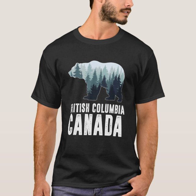 Camiseta British Columbia Vancouver Canada Bear Green Fores (Anverso)
