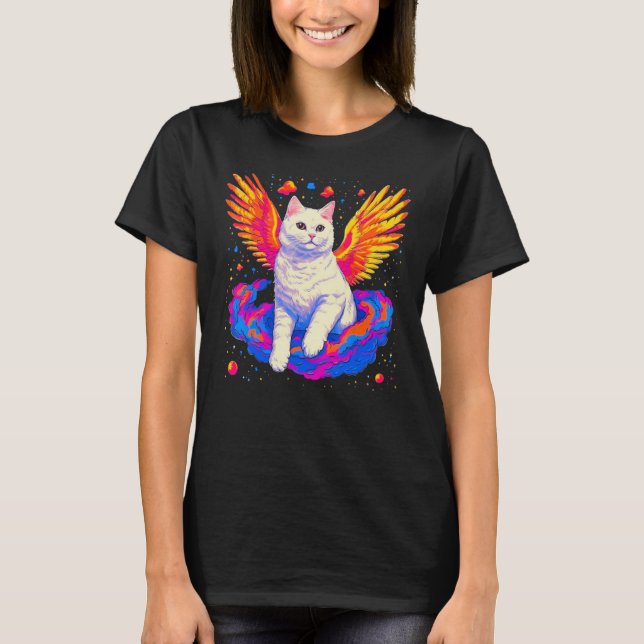 Camiseta British Shorthair Cat Angel Wings (Anverso)