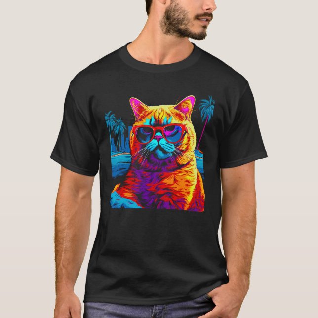 Camiseta British Shorthair Cat Beach Fashion (Anverso)