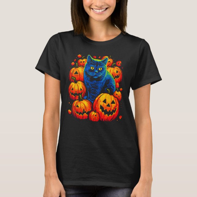 Camiseta British Shorthair Cat Halloween (Anverso)