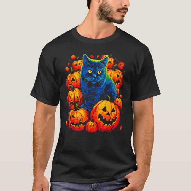 Camiseta British Shorthair Cat Halloween (Anverso)