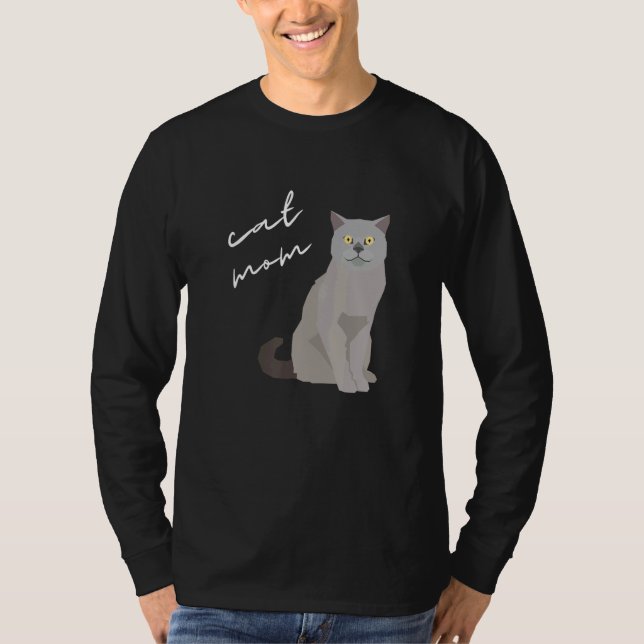 Camiseta British Shorthair Cat Mom For Cat (Anverso)