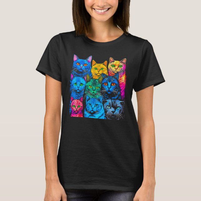 Camiseta British Shorthair Cat Pop Design (Anverso)