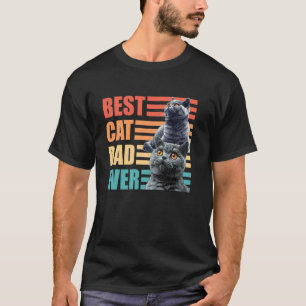 Camiseta British Shorthair Papá MEJOR GATO PAPÁ DE TODOS LO