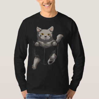 Camiseta British Shorthaired Cat Sits In The Bag I Cats