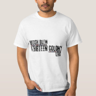 Camiseta british sopló una trece colonia de plomo