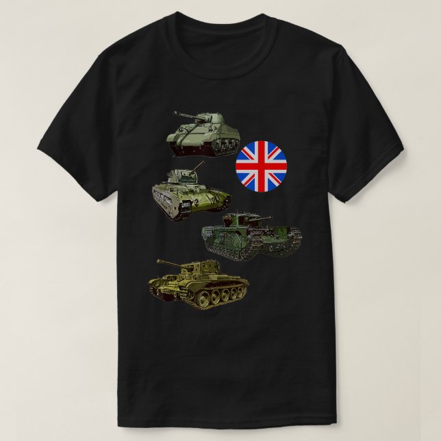 Camiseta British Tanks WW2 Cromwell Matilda  (Diseño del anverso)