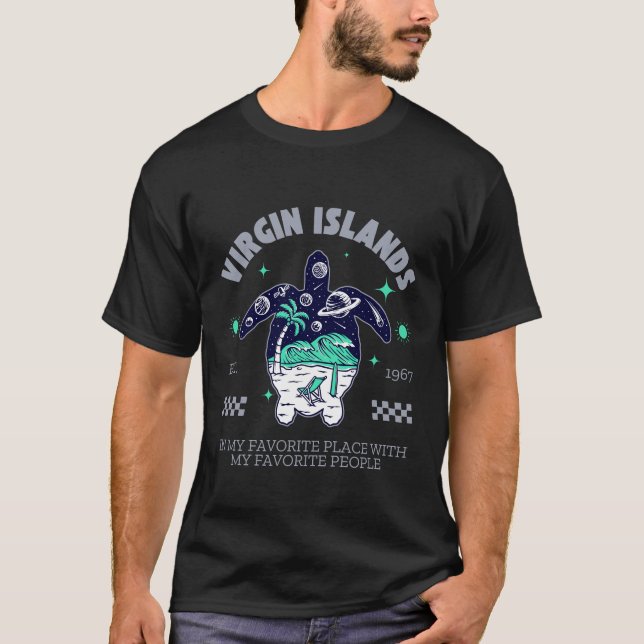 Camiseta British Virgin Islands turtle (Anverso)