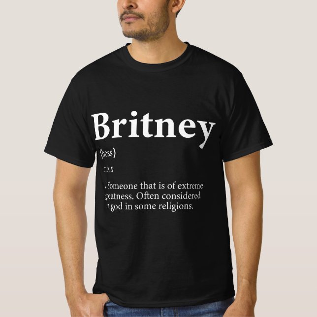 Camiseta Britney Costume Definición Cuta Nombre Personaliza (Anverso)