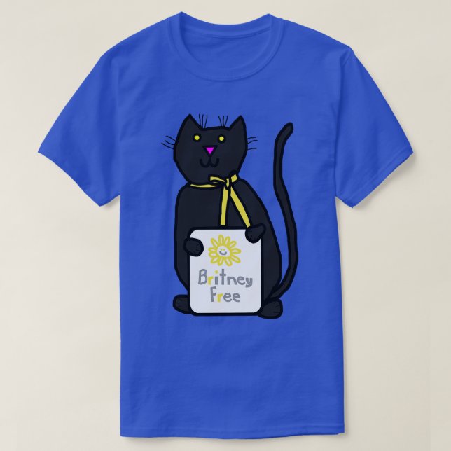 Camiseta Britney es un gato lindo con Rótulo libre de Britn (Diseño del anverso)
