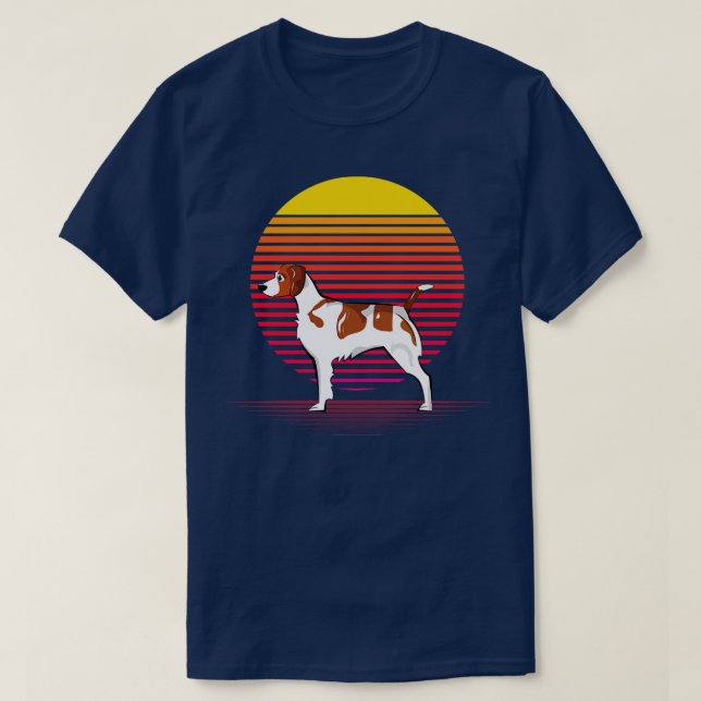 Camiseta Brittany Dog Vapor (Diseño del anverso)
