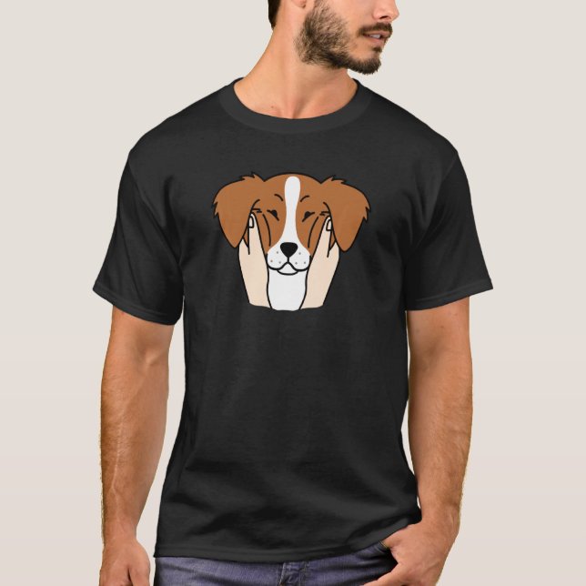 Camiseta Brittany Spaniel Chubby Cheeks Dog (Anverso)