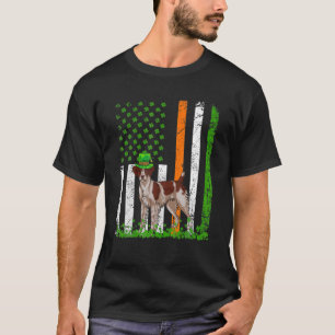 Camiseta Brittany Spaniel Dog St Patricks Day Irlanda Améri