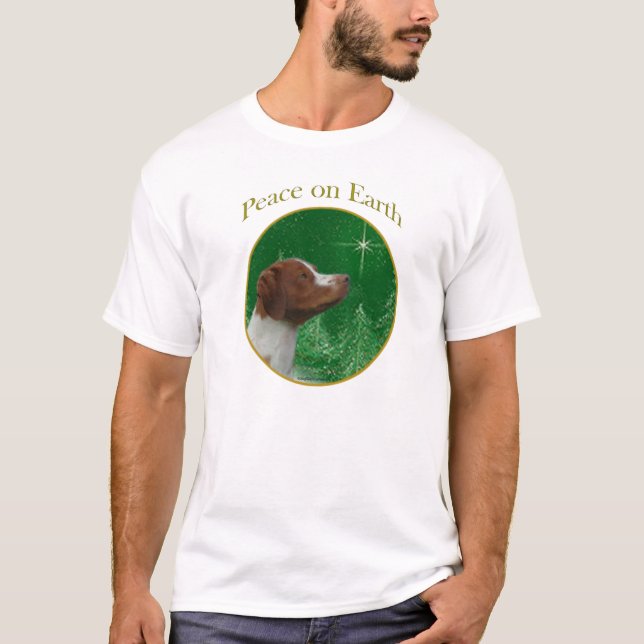 Camiseta Brittany Spaniel Peace (Anverso)