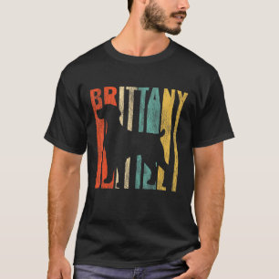 Camiseta Brittany Spaniel Retro 1970 Perro garabato angusti