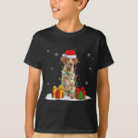 Camiseta Brittany Spaniel Santa Christmas Tree Encende Navi<br><div class="desc">Español Británico Árbol de Navidad Enciende Noche Pajama Perro</div>