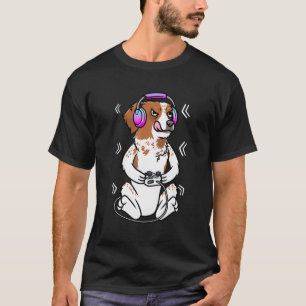 Camiseta Brittany Spaniel Video Game Gamer Gaming Epagn