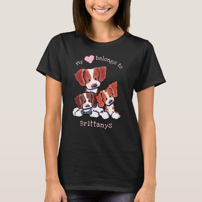 Camiseta Brittanys Mi Corazón Pertenece A (Anverso)