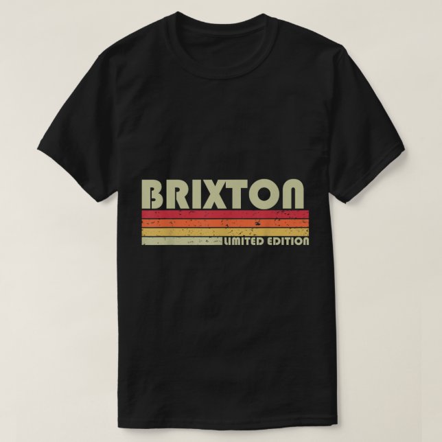 Camiseta BRIXTON Nombre de regalo Personalizado Funny Retro (Diseño del anverso)
