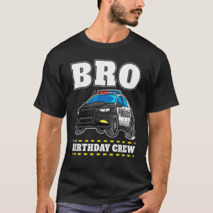 Camiseta Bro Birthday Credencial Policía Oficial de Policía