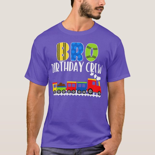 Camiseta Bro Birthday Crew Ferrocarril Birthday Boy (Anverso)