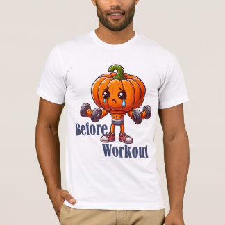 Camiseta Bro de gimnasio de calabaza - Halloween antes y de