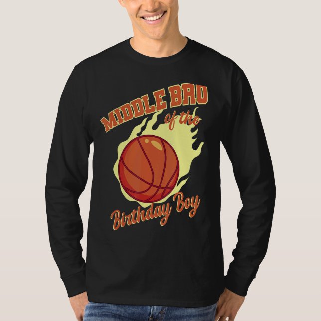 Camiseta Bro Medio De La Familia De Baloncesto De Nacimient (Anverso)