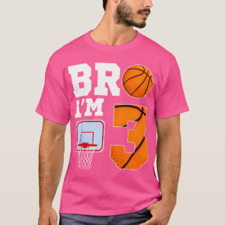 Camiseta Bro Tengo 3 Años Tema De Baloncesto Tercer Nacimie