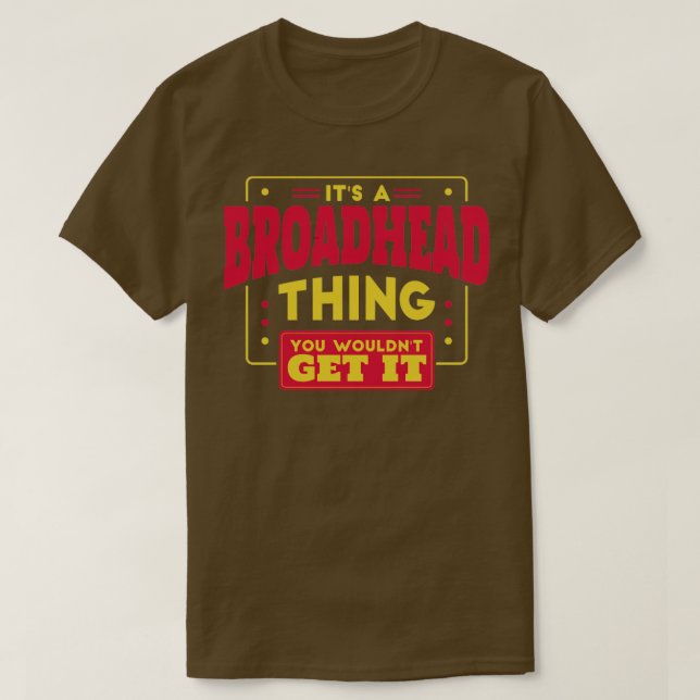 Camiseta Broadhead (Diseño del anverso)