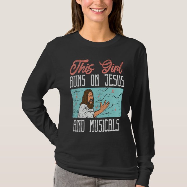 Camiseta Broadway Actor Musical Theater Fans  Jesus & Music (Anverso)