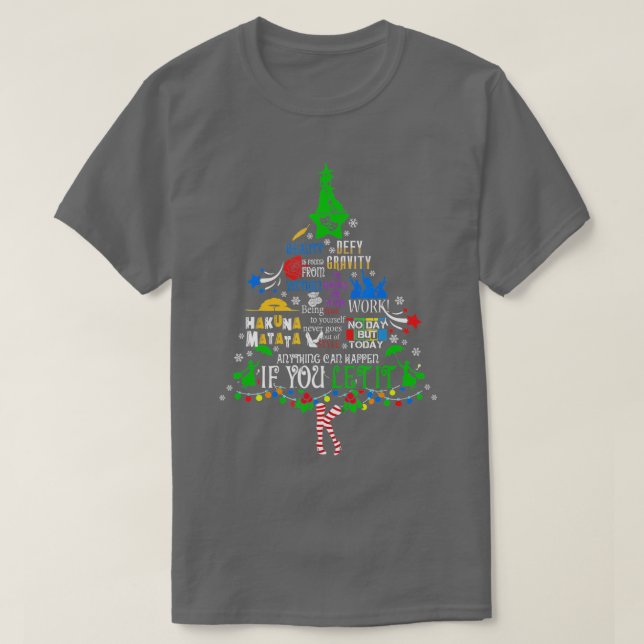 Camiseta Broadway Musical Theatre Christmas Tree Funny Xmas (Diseño del anverso)