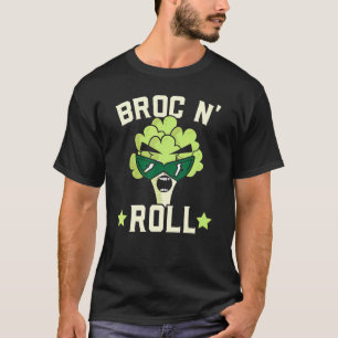 Camiseta Broc N' Roll Broccoli Vegan Vegetable Healthy Vege