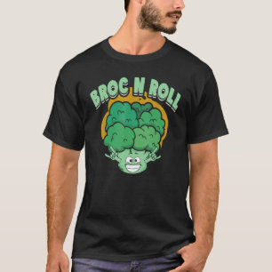 Camiseta Broc N Roll   Vegano Vegetariano Brócoli Verdura