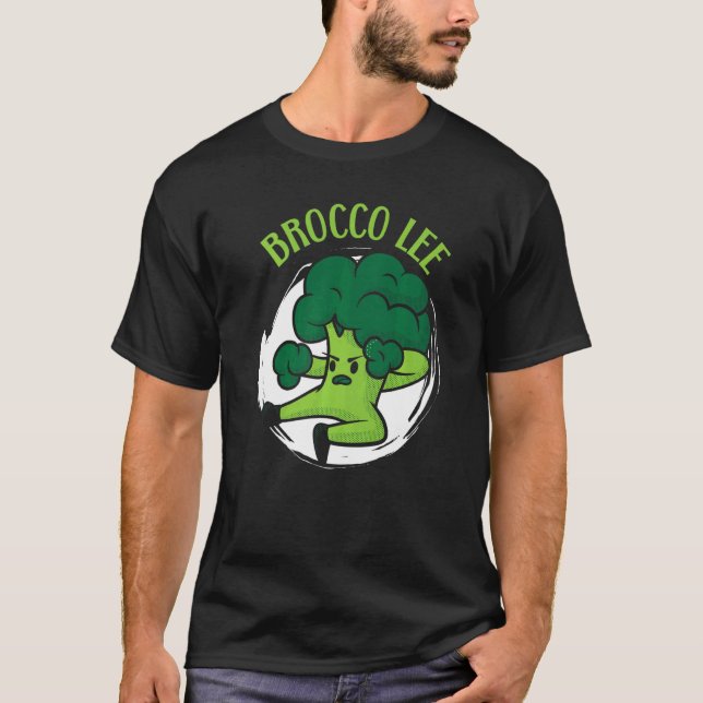 Camiseta Brocco Lee Broccoli Vegan  Vegetable Healthy Veget (Anverso)