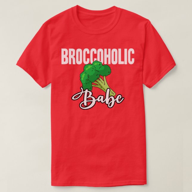 Camiseta Broccoholic Babe (Diseño del anverso)