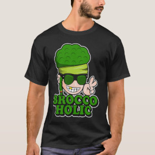 Camiseta Broccohólico Brócoli Divertido Vegetariano Vegano