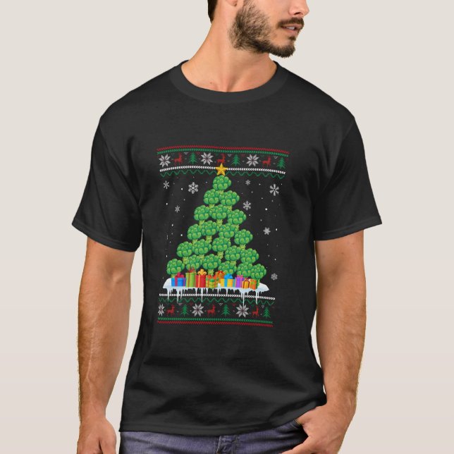 Camiseta Broccoli Árbol de Navidad Feo Navidades Dulce (Anverso)