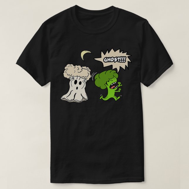 Camiseta Broccoli Cauliflower Fantasma Vegetariano (Diseño del anverso)